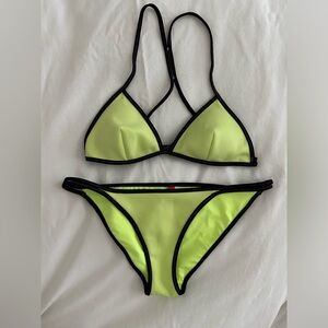 Victoria’s Secret Neon Green & Black Bikini, size Small, Great Condition